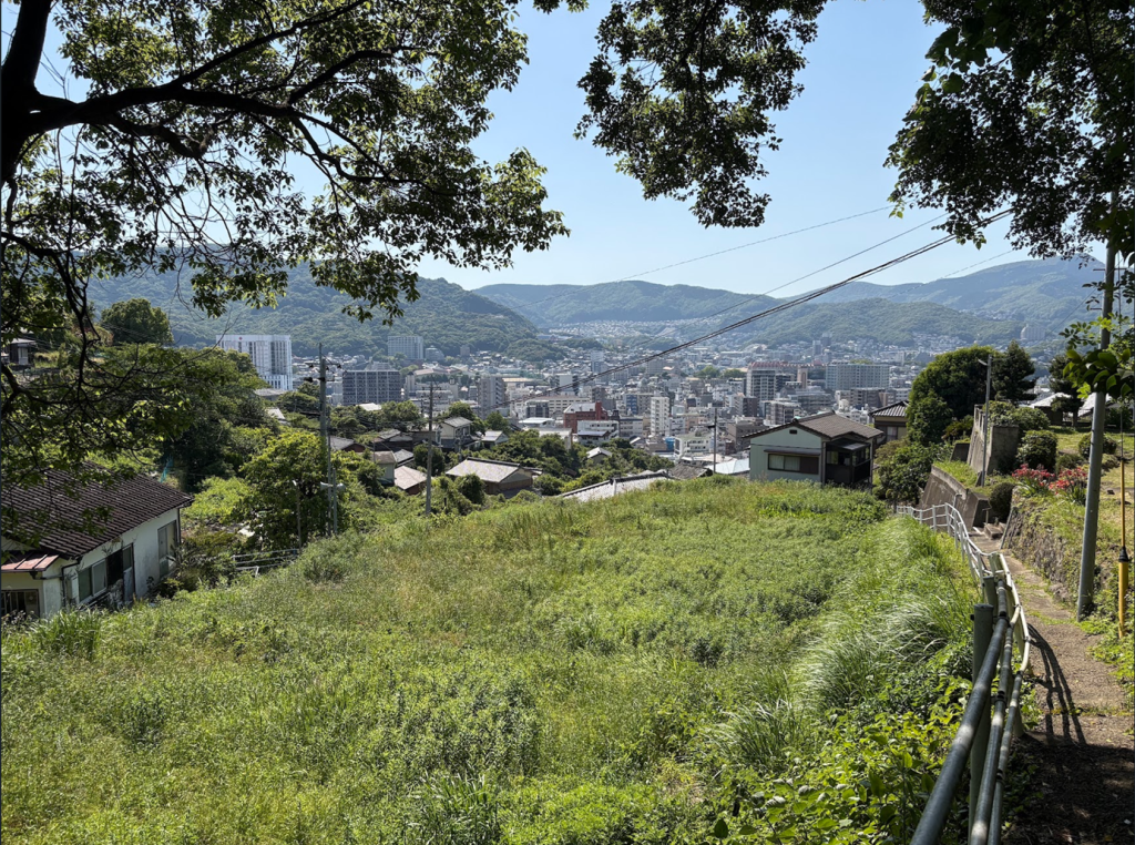 長崎の斜面地の住宅街(坂本2丁目)
